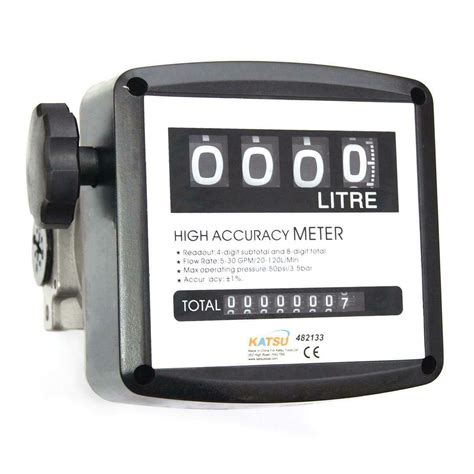 Buy KATSU 4 Digital Diesel Fuel Oil Flow Meter Counter, Fuel Pump ...