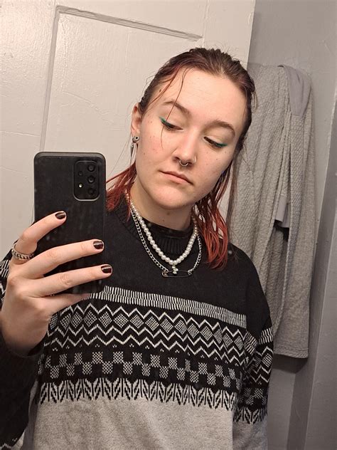 feeling very gender euphoric in this sweater my partner got me 💕 (he ...