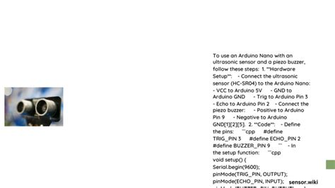 Image result for Arduino Nano Ultrasonic Sensor