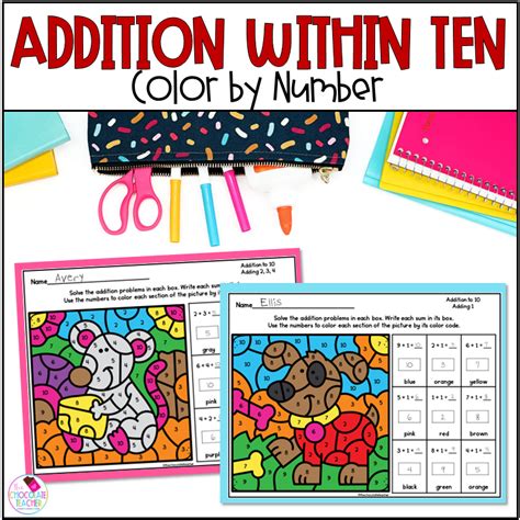 Image result for Color by Number Math Addition