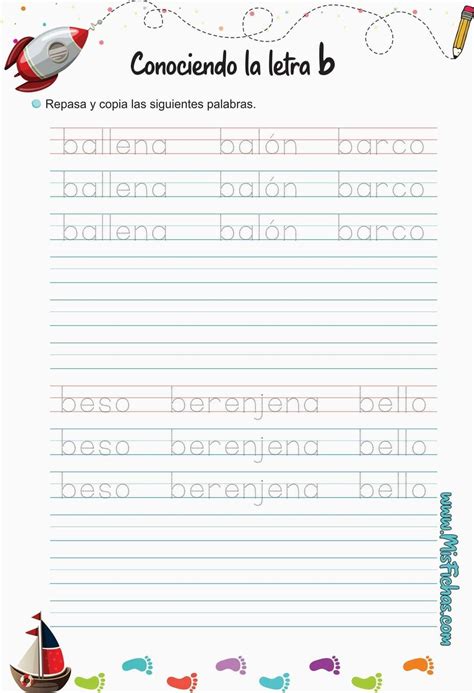 Spanish Writing Practice Sheet for Children