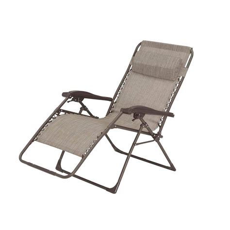 Mix And Match Dark Taupe Folding Zero Gravity Steel Outdoor ...