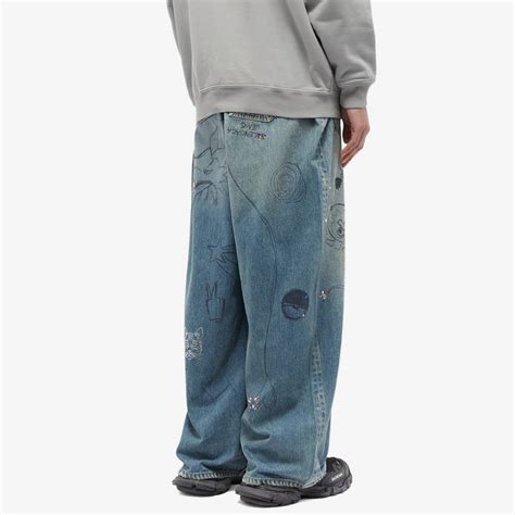 Balenciaga Destroyed Baggy Jeans True Blue | END. (GB)