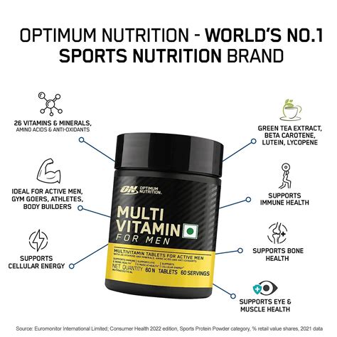 Optimum Nutrition Multivitamin for MEN- 60 Tablets - Body Building ...