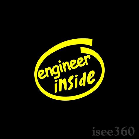 isee360 Engineer Inside Hood, Bumper, Sides, Windows Car Sticker Decal ...