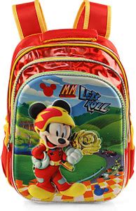 POLO CLASS Red & yellow Mickey Mouse printed Kids School bag 20 L ...