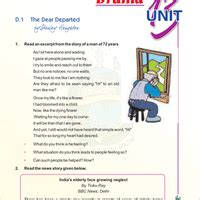 NCERT book Class 10 English - The Dear Departed