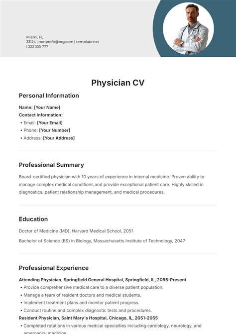 Image result for Example Medical CV