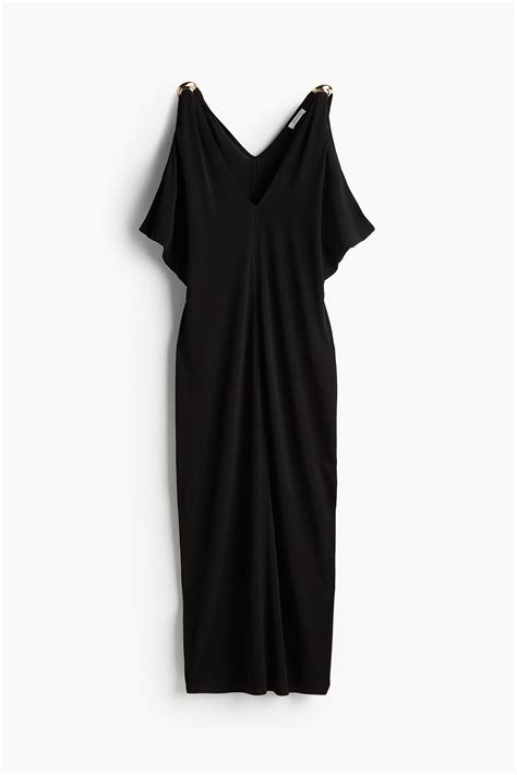Women's Black V-neck Dress | H&M CA