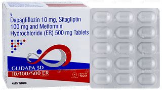 Glidapa 3D 10/100/500 Mg Er Tablet 15: Uses, Side Effects, Price ...