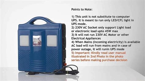 Intone 45W CFL/LED Bulb Solar UPS Main Unit with on Board Solar Chargi