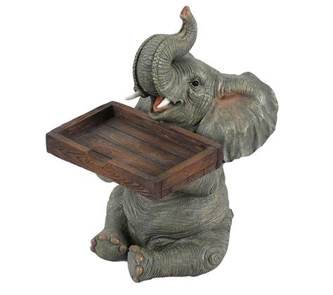 Elephant Business Card Holder - Cute Countertop Table Top Resin ...