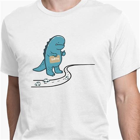 Godzilla Hitches A Ride to Tokyo Round-Neck Unisex-T-Shirt – Myxtur