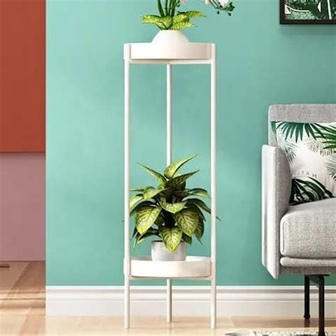 FAITHLAND Stylish Metal Floor Flower Stands Planter for Living Room ...