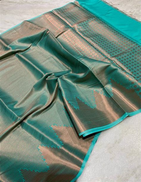 Copper Zari Tanchoi Silk Saree – Chickpet Sarees