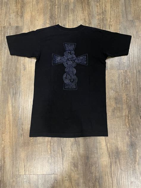 Chrome Hearts RARE Chrome Hearts Blue Floral Cross Logo Black Pocket ...