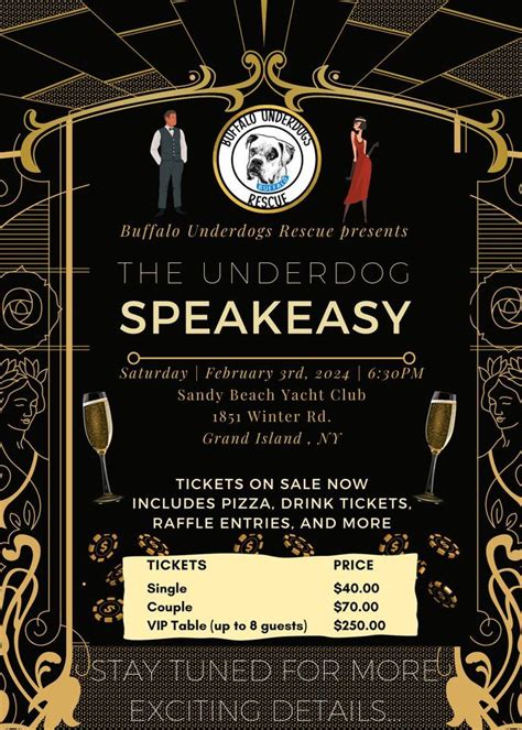 The 2nd Annual Underdog Speakeasy , Sandy Beach Yacht Club, Grand ...