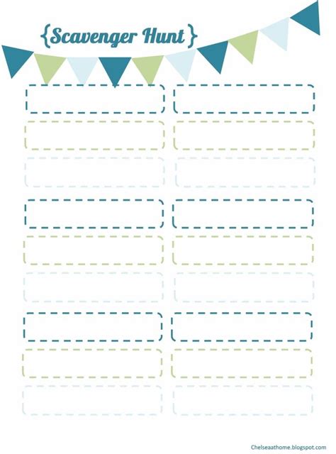 Create Your Own Scavenger Hunt Template