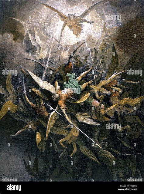 DEMONS - SATAN. The fall of the rebel angels - illustration by Gustav ...