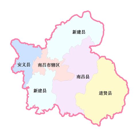 南昌各个区的分布图,南昌,南昌市区域划分图_大山谷图库