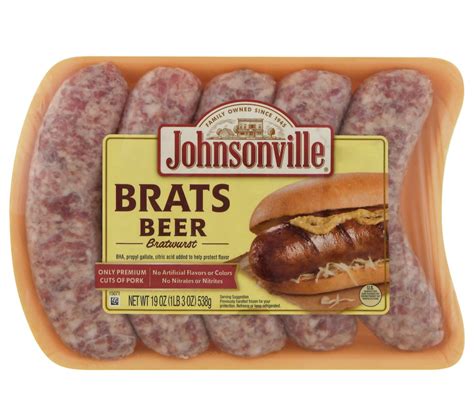 11 Johnsonville Beer Brats Nutrition Facts
