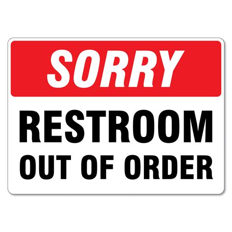 Restroom Out Of Order Sign Printable - Printable Yearly Calendar