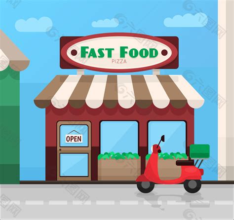卡通快餐店平面广告素材免费下载(图片编号:6090269)-六图网