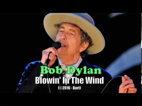 Bob Dylan - Blowin' In The Wind (Karaoke) | Blowin' in the wind, Bob ...