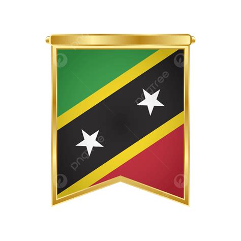 Saints Clipart PNG Images, Saint Kitts And Nevis Flag Vector Design Png ...