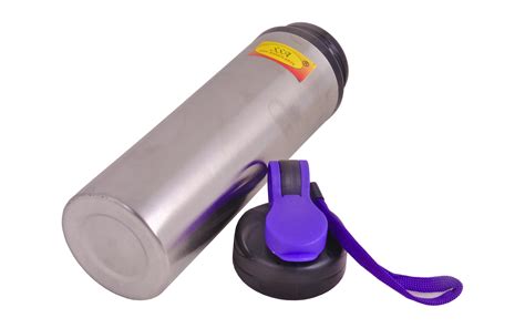 Steel Sipper Bottle with Plastic Heavy Lid Volume -750 ml for Gym, Kid ...