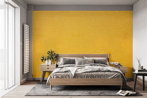 Yellow Textured Wallpaper | Chrome Charisma Mural