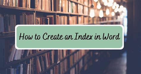 Image result for Word Index Tutorial