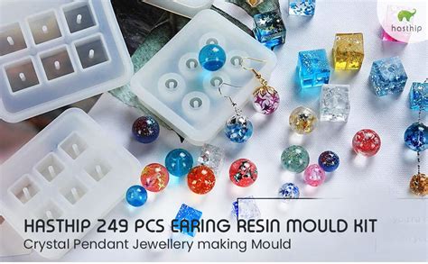 HASTHIP® 249pcs Earring Resin Moulds Kit Set Epoxy Casting Silicone ...