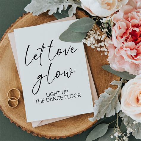 Let Love Glow, Light up the Dance Floor, Wedding Signs, Wedding Glow ...