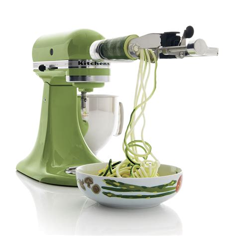 KitchenAid Stand Mixer 5-Blade Spiralizer Plus Attachment Set with Peel ...