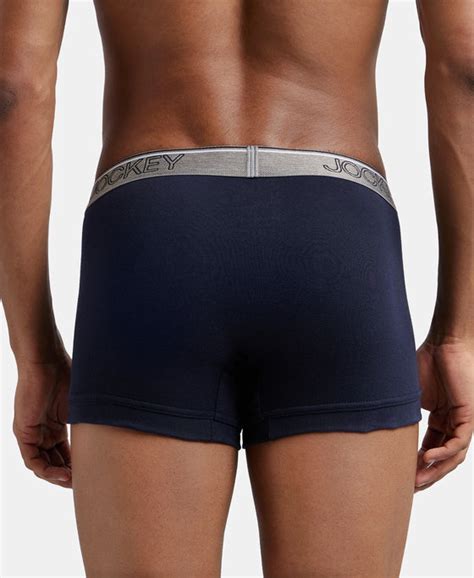 Buy Super Combed Cotton Rib Solid Trunk with Ultrasoft Waistband - Deep ...