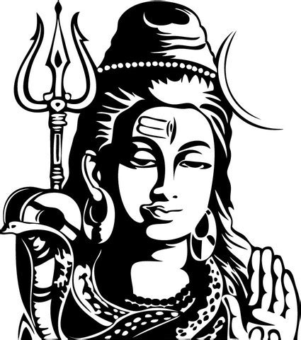 WALLMANTRA 75 cm Lord Shiva Spiritual Wall Decal. Self Adhesive Sticker ...