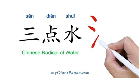 【三点水】Chinese Radical of Water 学写中文偏旁部首笔画｜Learn to Write Chinese Characters 学写字