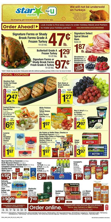 Star Market Flyer from November 15