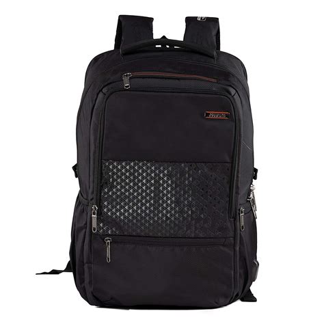 American Tourister Unisex 3 Compartment Zip Closure Backpack (Black ...