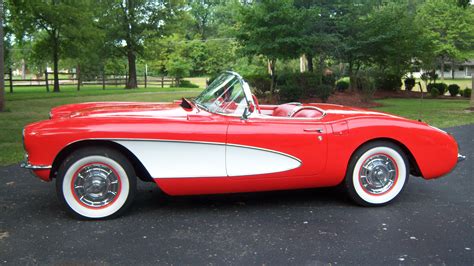 1957, Chevrolet, Corvette, Convertible, Muscle, Classic, Old, Vintage, Original, Usa, 02 ...