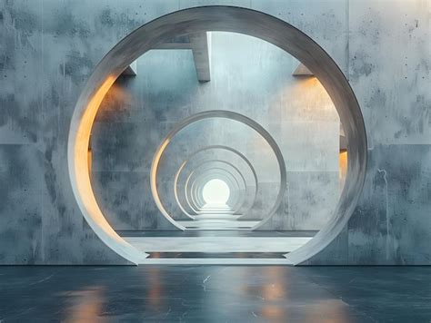 Majestic futuristic architectural structure with clean geometric lines ...