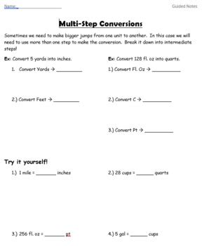 Image result for Two-Step Unit Conversions