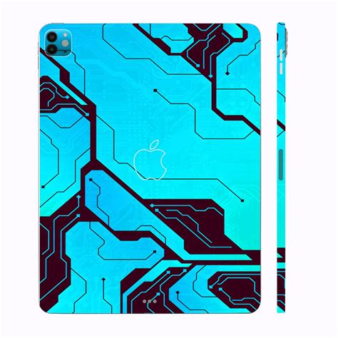 Apple iPad Pro 13 M4 2024 Blue Circuit Tablet Skins