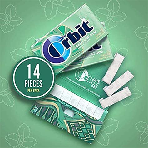Wrigley's Orbit Sweet Mint Sugar-free Chewing Gum (14 Sticks) : Amazon ...