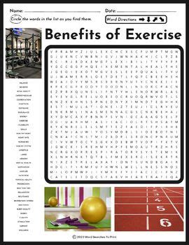 Exercise Word Search Puzzles 的图像结果