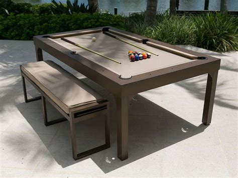 The Balcony Outdoor Pool Table | Outdoor pool table, Billiards dining ...