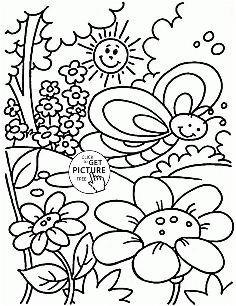 Free Coloring Pages Free For Kids Spring Time, Download Free Coloring ...