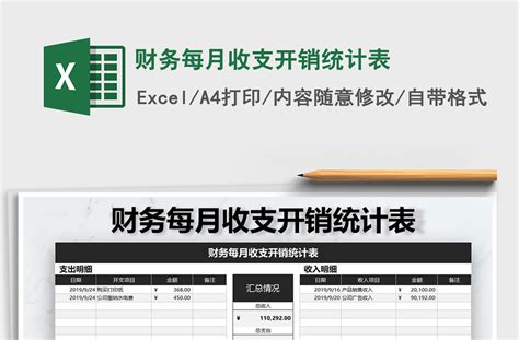 2021年财务每月收支开销统计表-Excel表格-工图网