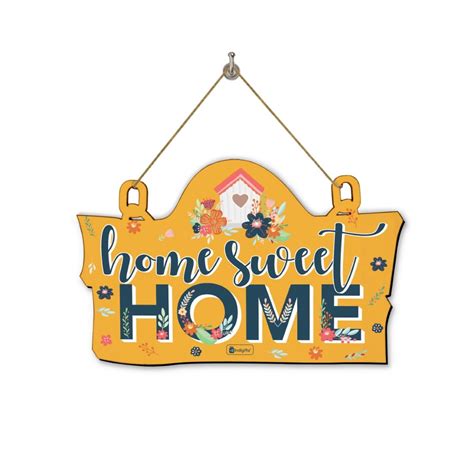 Indigifts Home Sweet Home Printed Wooden Home Entrance Decor -Door ...
